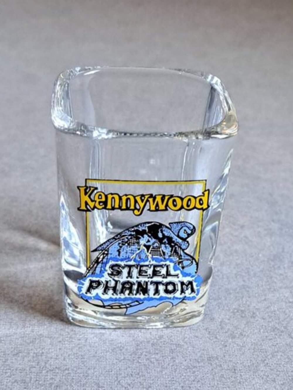 VINTAGE Kennywood: Steel Phantom Roller Coaster USED Shot Glass PM